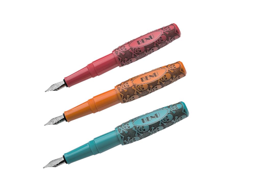 Benu Pixie Jolly Roger Fountain Pen, Resin Set, Multicolour, PX05