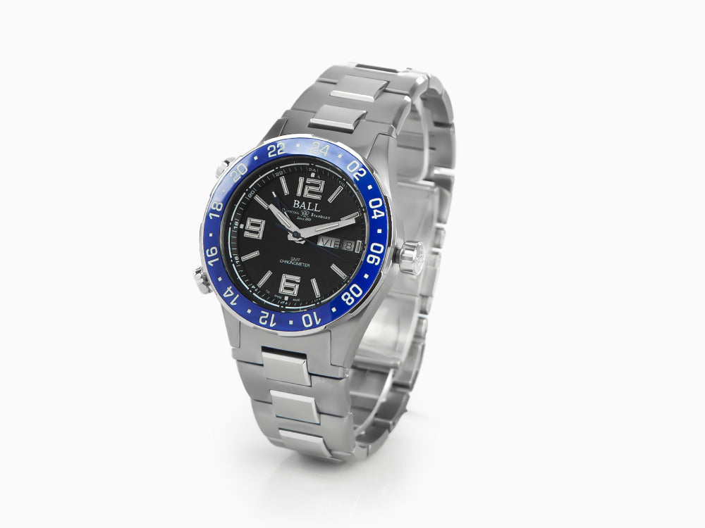 Ball Roadmaster Marine GMT Automatic Watch, Black, 40 mm, L.E., DG3030B-S6CJ-BK