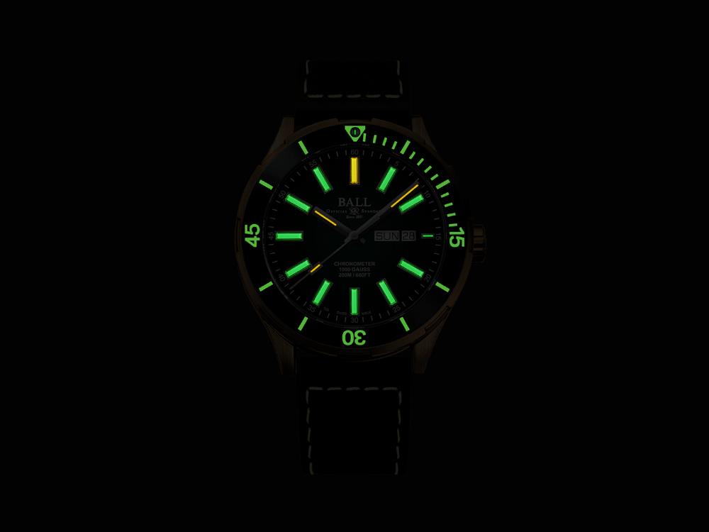 Ball Roadmaster Marvelight Bronze Automatic Watch, DM3070B-L3CJ-GR