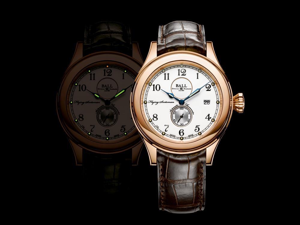 Ball Trainmaster Flying Scotsman Watch,  Leather band, Limited Edition, COSC