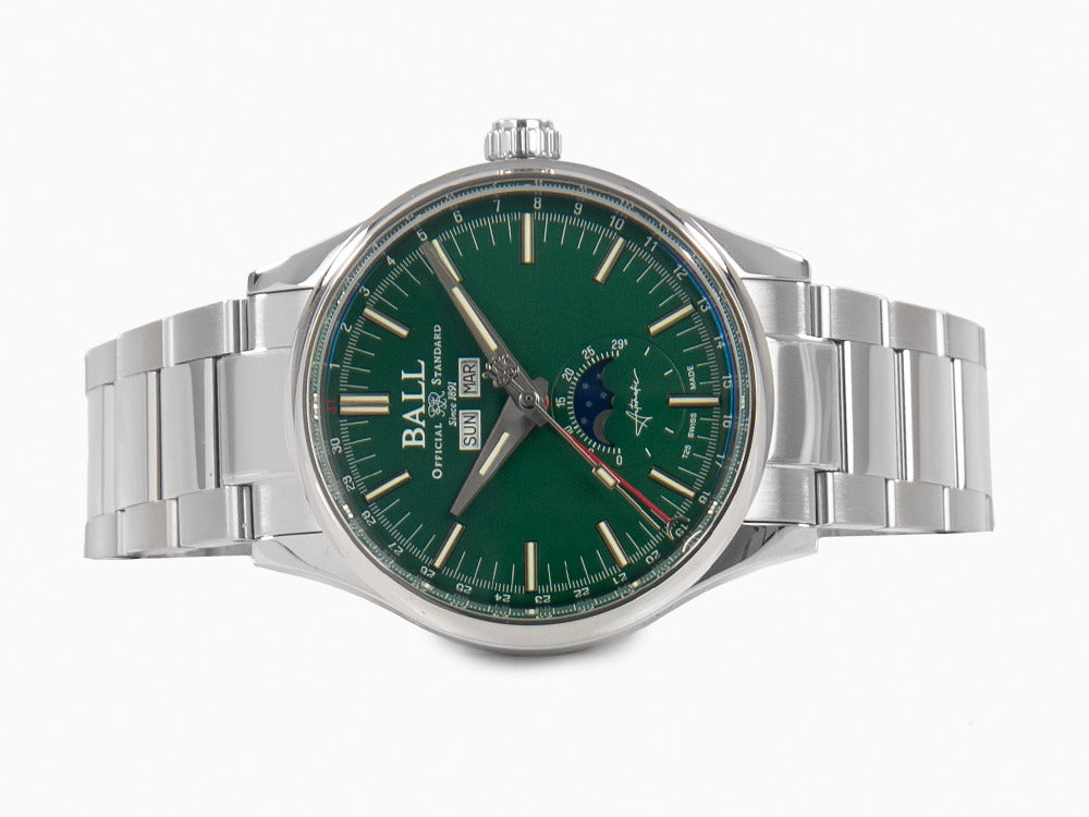 Ball Engineer II Moon Calendar Automatic Watch, Grün, 40mm, NM3016C-S1J-GR