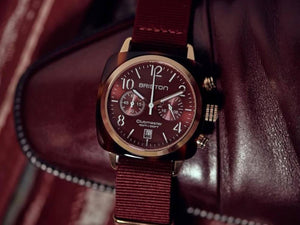Briston Clubmaster Classic Quartz Watch, Red, 40 mm, 15140.PRA.T.8.NBDX