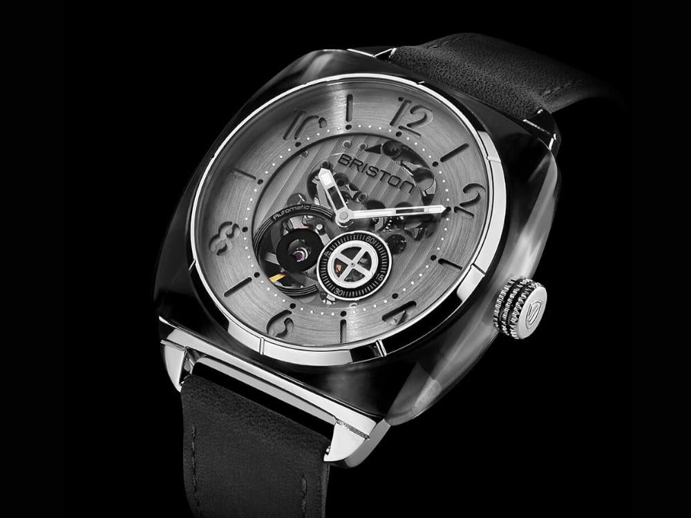 Briston Streamliner Skeleton Automatic Watch Grey 42 mm 201042.SA.G Iguana Sell UK