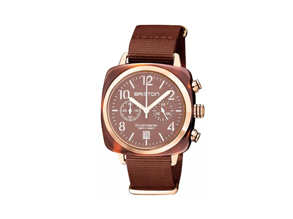 Briston Clubmaster Classic Terracotta Quartz Watch, 40 mm, 20140.PRAT.37.NTCH