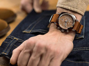Briston Clubmaster Classic Terracotta Quartz Watch, 40 mm, 20140.SA.T.38.NTC