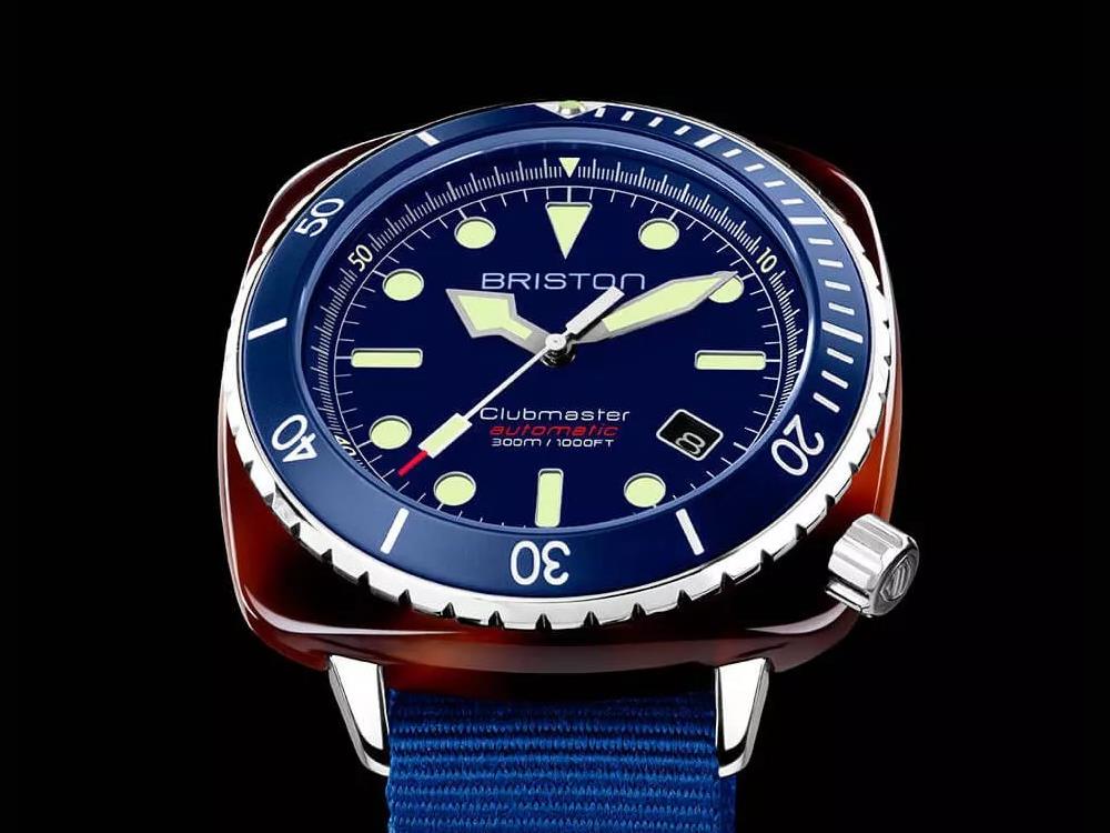 Briston Clubmaster Diver Automatic Watch, Blue, 44 mm, 21644.SA.T.15.NNB