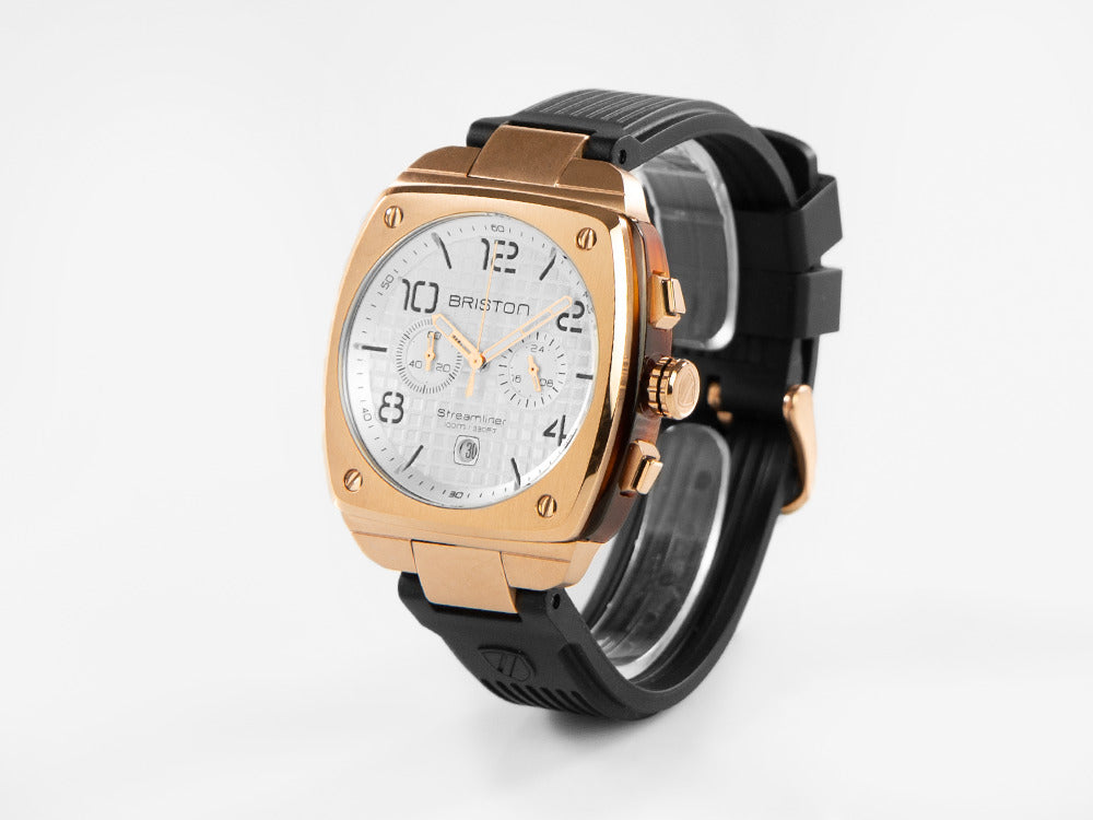 Briston Streamliner Urban Quartz Watch, PVD, White, 42 mm, 22142.SPRG.T.2.RB