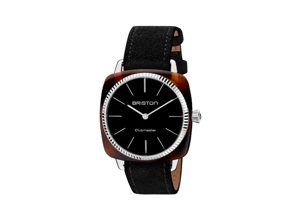 Briston Clubmaster Elegant Quartz Watch, Black, 37 mm, 22937.SA.T.1.LNB