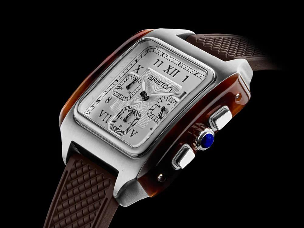 Briston Streamliner Kennedy Chrono Quartz Watch, 38,5mm, 251838.SA.T.2.FBR