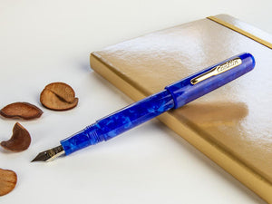 Conklin All American Lapis Blue Fountain Pen, Resin, Steel, CK71442