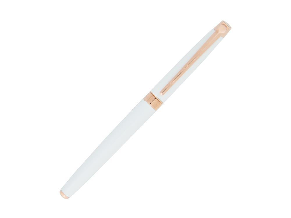 Caran d´Ache Léman Slim White Rosegold Rollerball pen, Lacquer, White, 4771.001