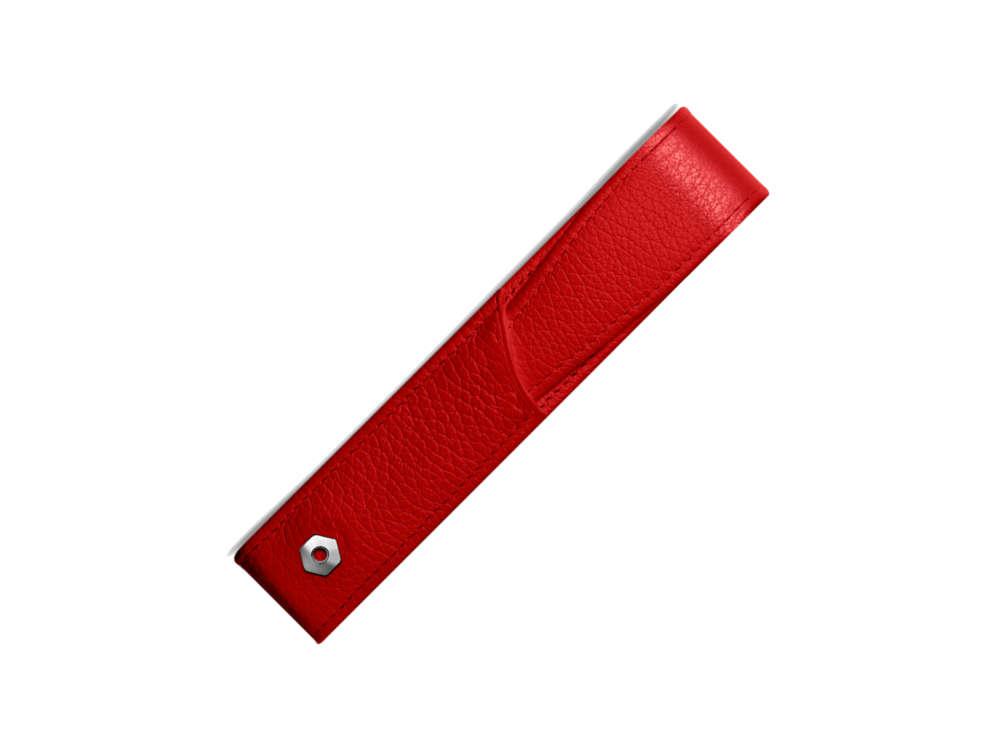 Caran d'Ache Léman Pen Case, 1 Writing Instrument, Leather, Red, 6201.770