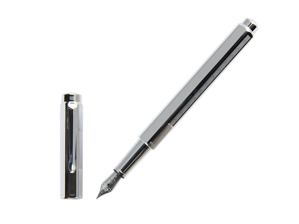 Caran d´Ache Ecridor Chevron Fountain Pen, Palladium, Silver, 958.286