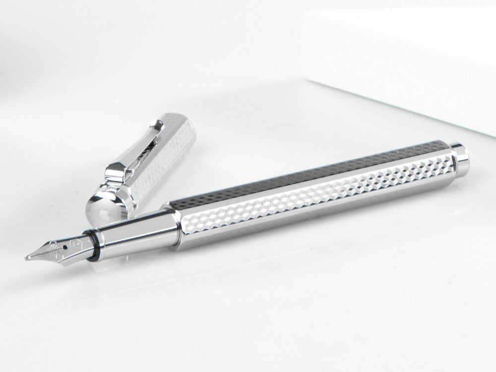 thumbnail image 2 of Caran D’Ache Ecridor Flowers Ballpoint Pen – Palladium Coated, Floral Engraving – Swiss Made Luxury Pen 2 of 5