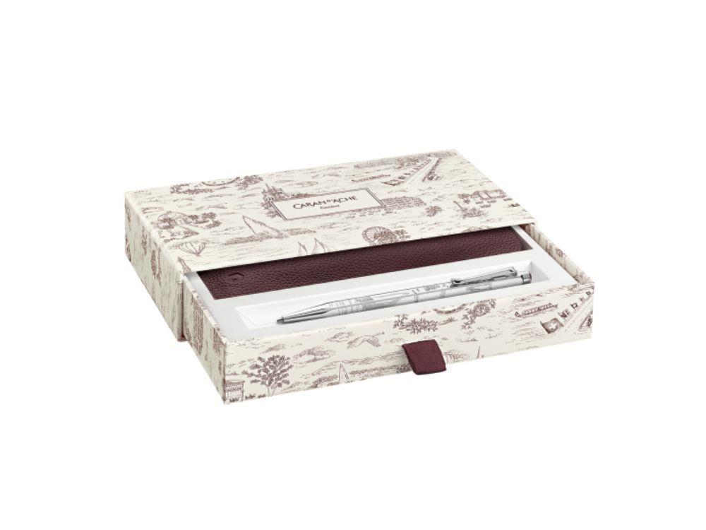 Caran d'Ache Ecridor Toile de Jouy & Leather Case Ballpoint pen, CC0890.026,