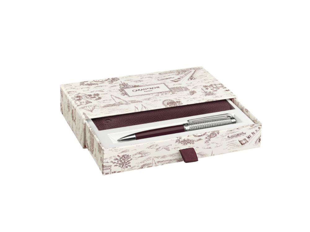 Caran d'Ache Léman Toile de Jouy & Leather Case Ballpoint pen, CC4789.026