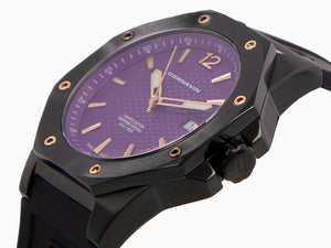 Cornavin Downtown 3-H Quartz Watch, 41 mm, Violet, PVD, CO2021-2040