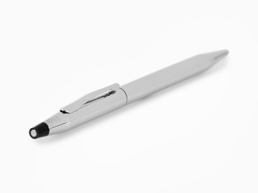 Cross Classic Century Ballpoint pen, Chrome, Silver, Polished, Ribbed, 3502
