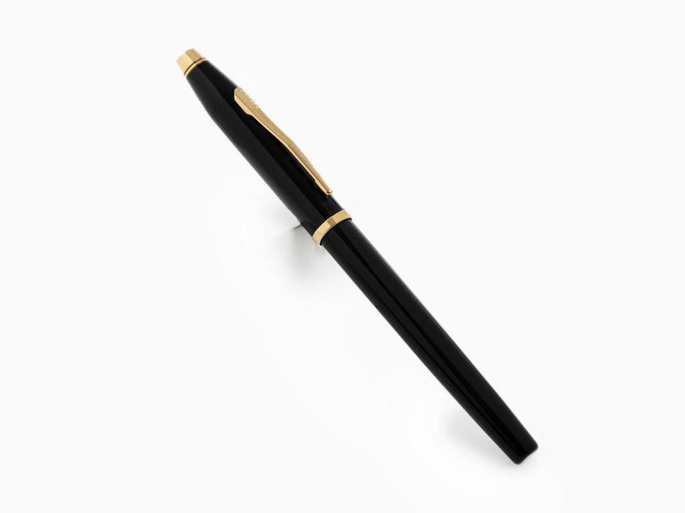 Erofa Füller & Kugelschreiber Etui – Für 12 Stifte, Schwarz Mit Gold-Reißverschluss