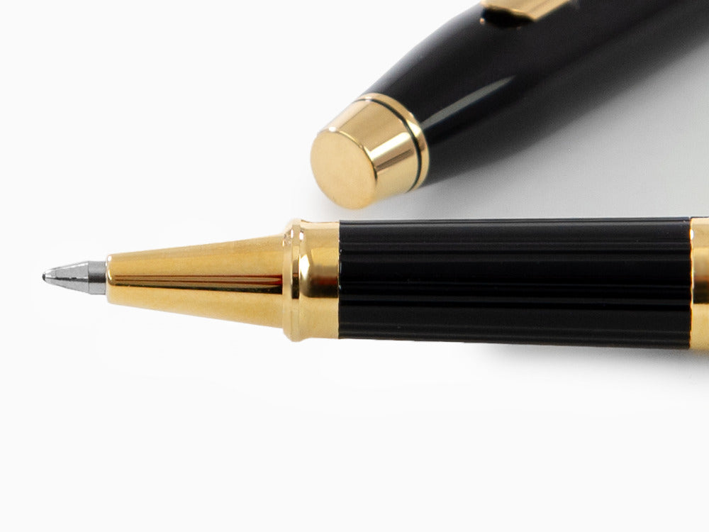 Cross Century II Rollerball pen, Lacquer, Black, 23K Gold plated, 414-1