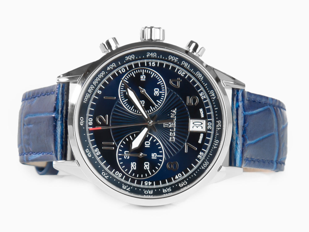 Delbana Classic Retro Chronograph Quartz Watch 42 mm Leather 41601. Iguana Sell UK