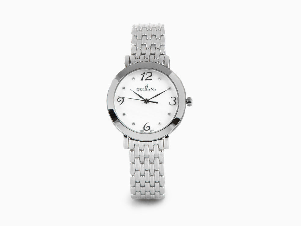 Delbana Dress Villanova Quartz Watch, White, 32 mm, 41701.613.1.514