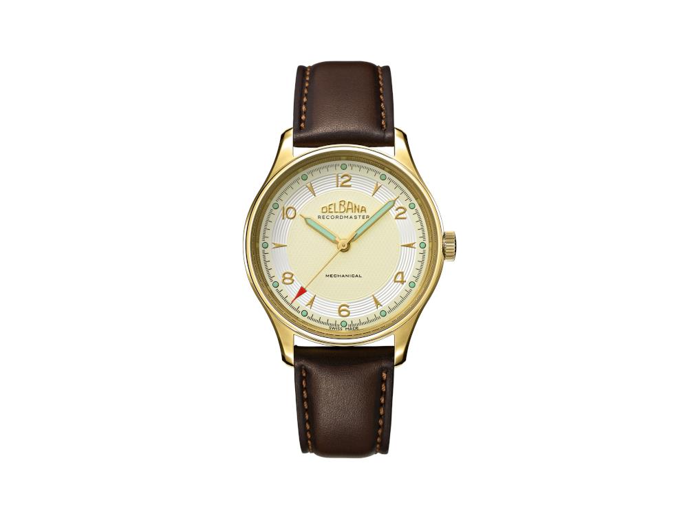 Delbana Recordmaster Mechanical Watch PVD golden 40 mm 42601.748.6.024