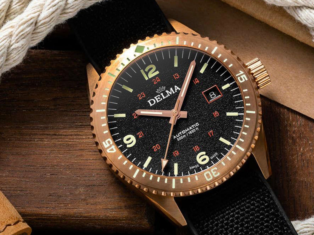 Delma Cayman Bronze Automatic Watch 42 mm Limited Edition 31601.726 Iguana Sell UK