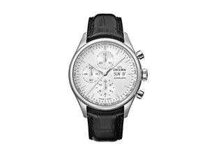 Delma Heritage Chronograph Automatic Watch, Silver, 43 mm, 41601.728.6.061