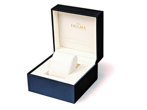 Delma Racing Continental Quartz Watch, Ronda Z50, Silver, 42 mm, 41701.704.6.061