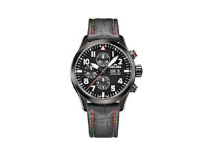 Delma Aero Commander Automatic Watch, 45 mm, PVD, Chronograph, 44601.580.6.038