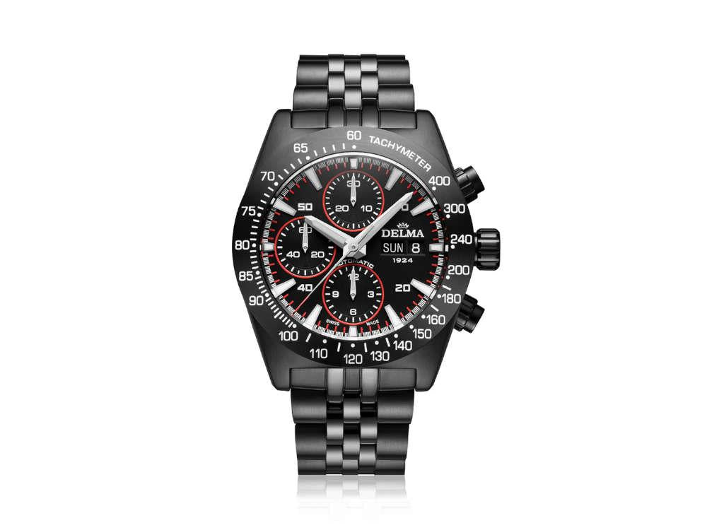 Delma Montego Black Edition Automatic Watch, DLC, Black, 42 mm, 44701.732.6.031