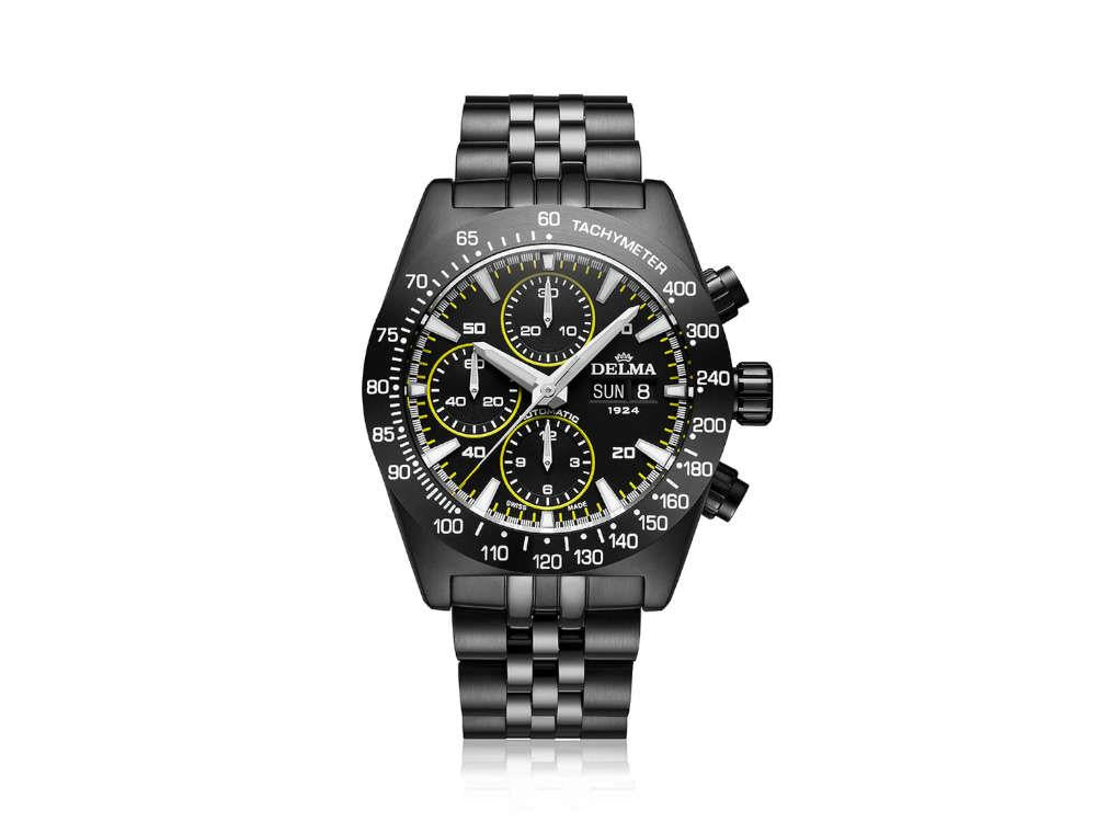 Delma Montego Black Edition Automatic Watch, DLC, Black, 42 mm, 44701.732.6.032