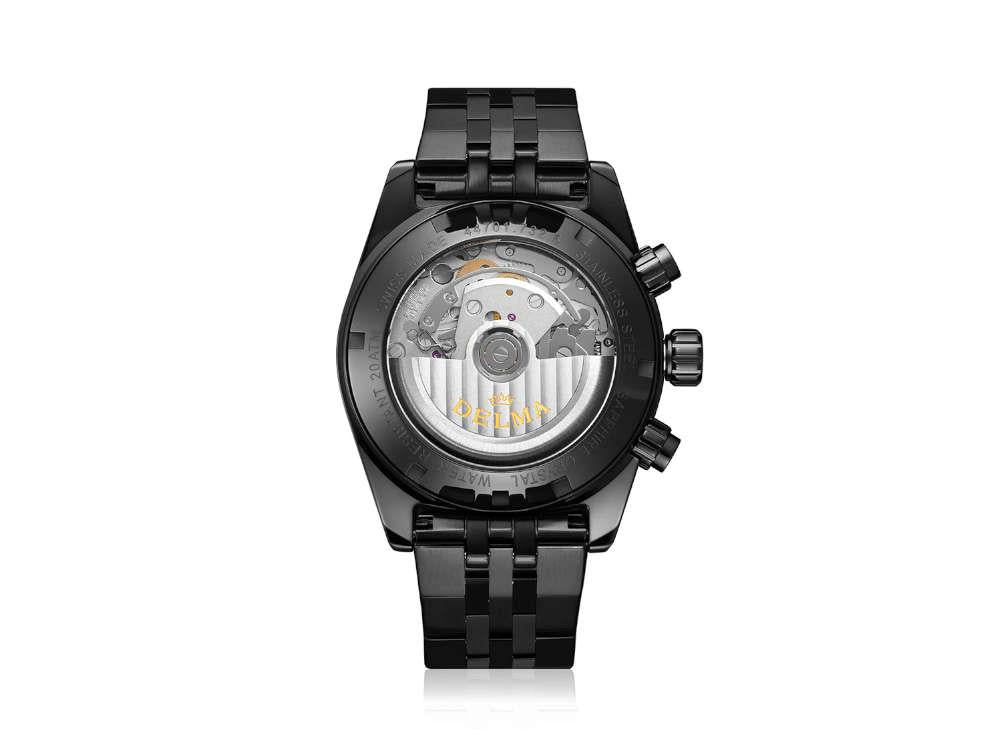 Delma Montego Black Edition Automatic Watch, DLC, Black, 42 mm, 44701.732.6.032