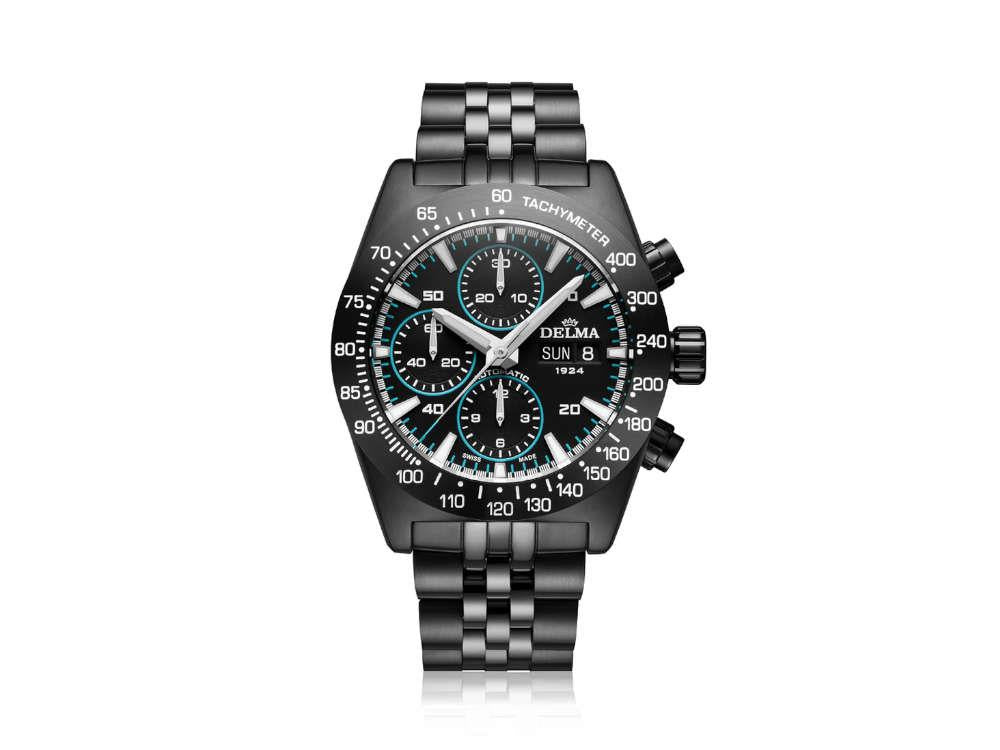 Delma Montego Black Edition Automatic Watch, DLC, Black, 42 mm, 44701.732.6.033