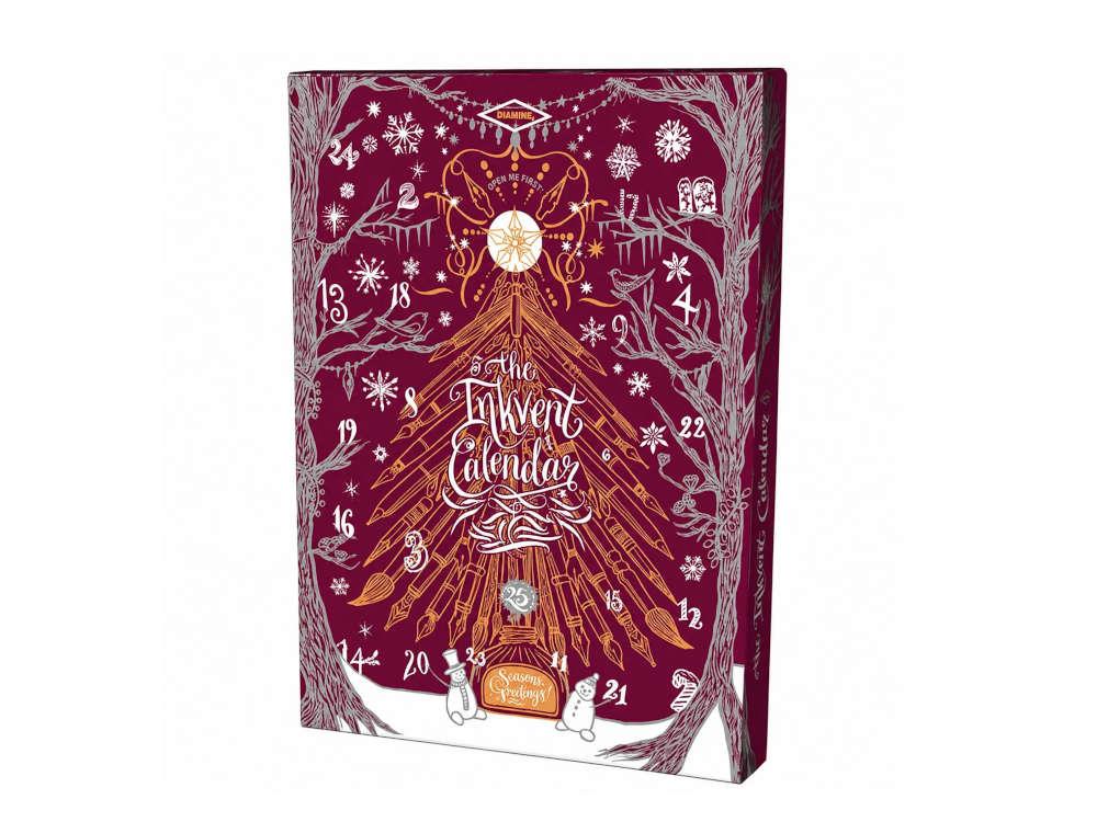 Diamine 2026 InkVent Advent Calendar Burgundy, 25 ink bottles