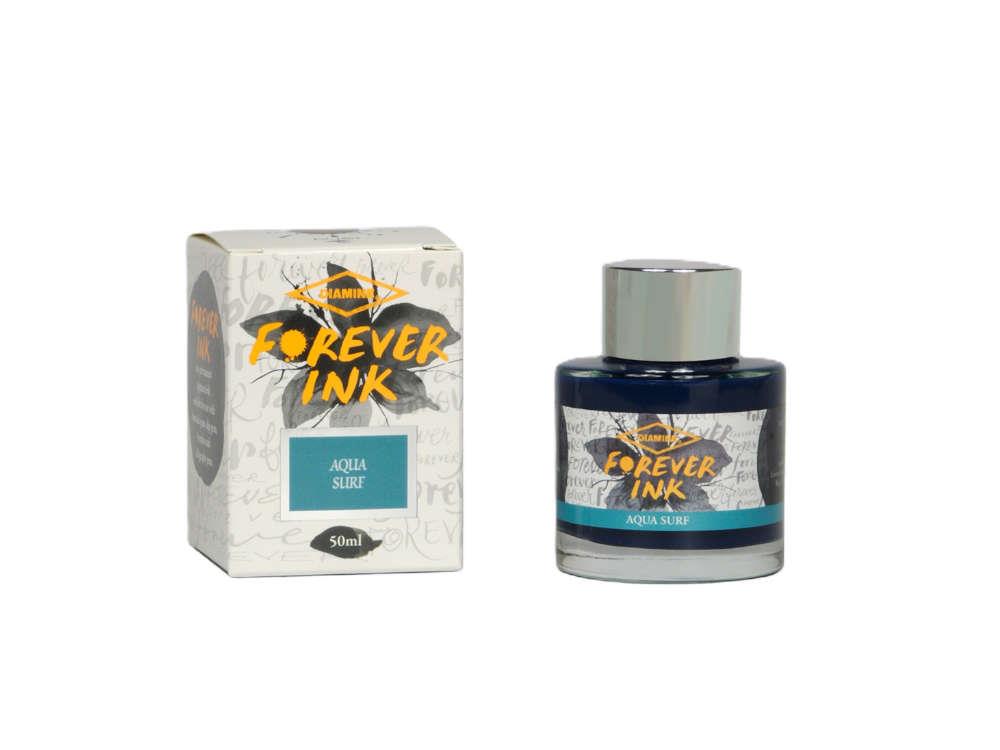 Diamine Forever Ink Collection -Permanent Pigment Ink Aqua Blue, Turquoise, 50ml