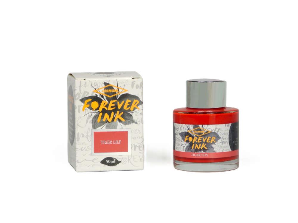 Diamine Forever Ink Collection -Permanent Pigment Ink Bottle Tiger Lily, 50ml