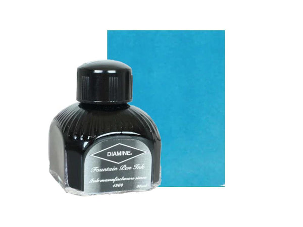 Diamine Ink Bottle Beau Blue, 80ml., Italyan crystal bottle - Iguana ...