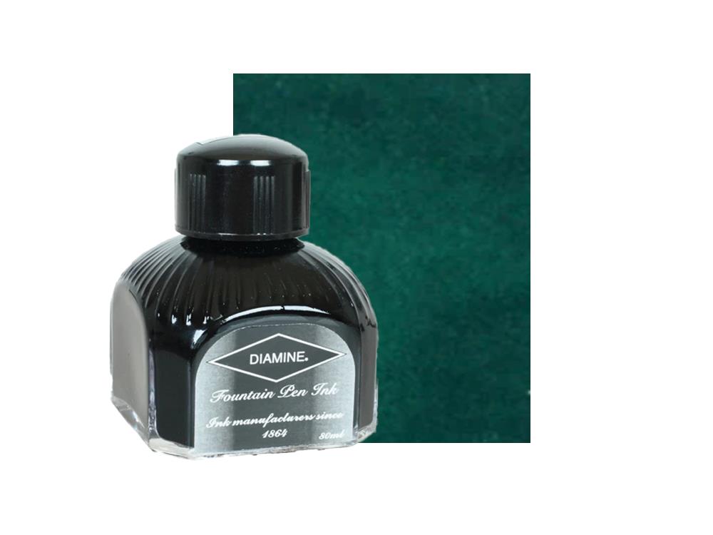 Diamine Ink Bottle Delamere Green, 80ml, Italyan crystal bottle