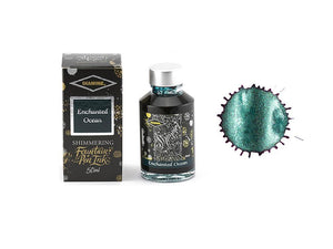 Diamine Shimmering Enchanted Ocean Ink Bottle, 50ml, Green, Crystal