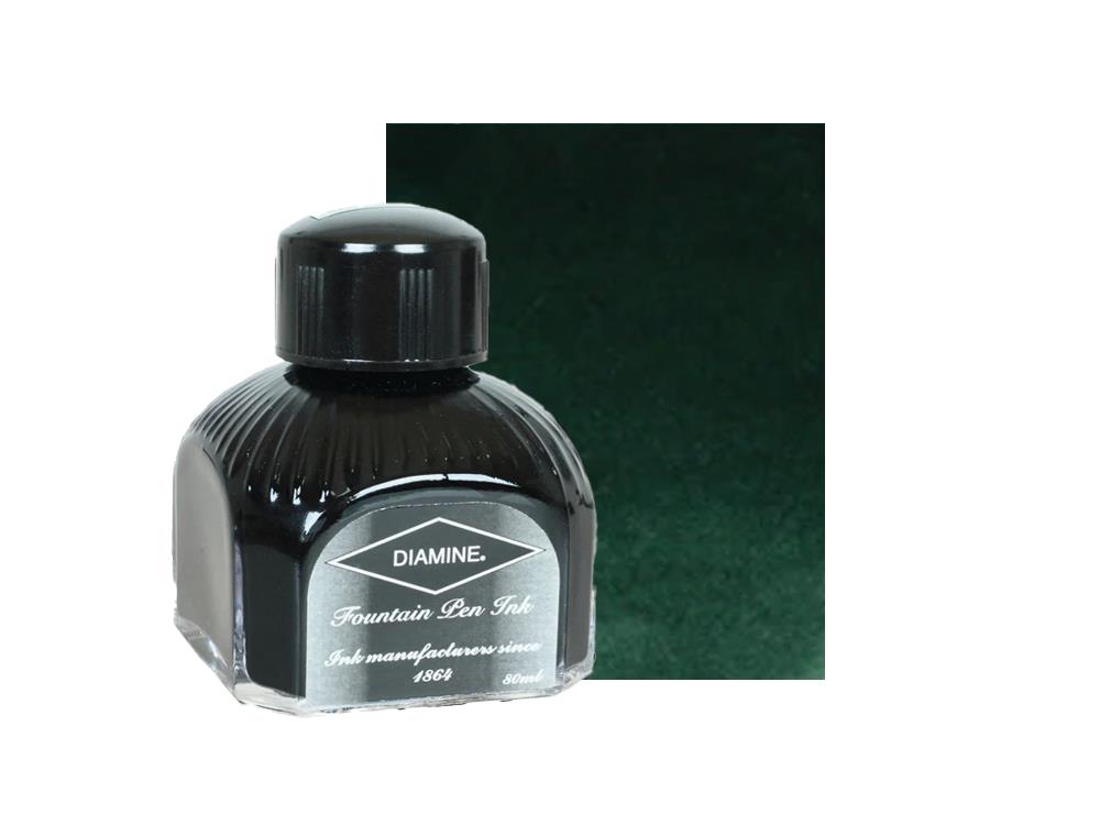 Diamine Ink Bottle Green Black, 80ml, Italyan crystal bottle