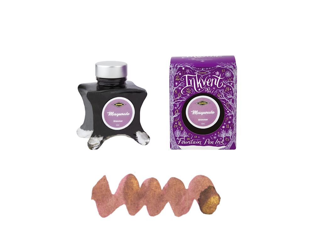 Diamine Masquerade Ink Vent Purple Ink Bottle, 50ml, Shimmer, Pink