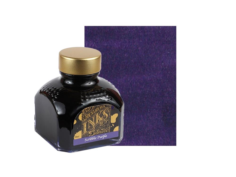 Diamine Ink Bottle Purple, 80ml, Italyan crystal bottle