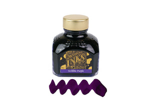 Diamine Ink Bottle, 80ml., Purple, Italyan crystal bottle