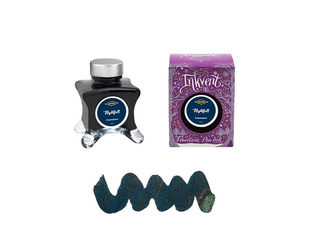 Diamine Moon Beam Ink Vent Purple Ink Bottle , 50ml, Chamaleon, Blue
