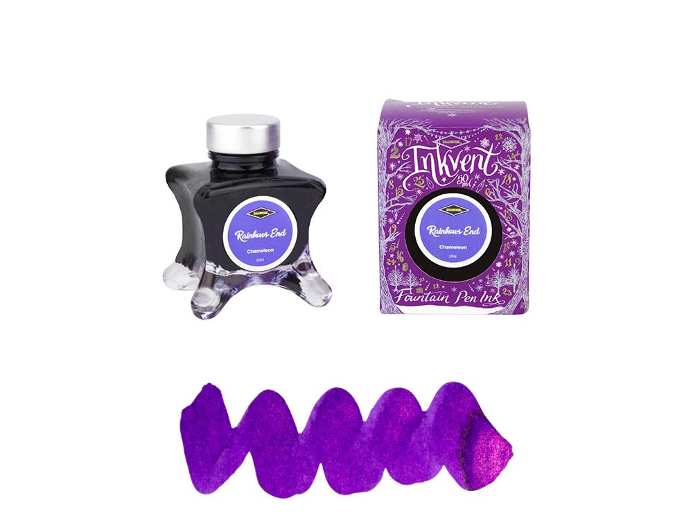 Diamine Rainbows End Ink Vent Purple Ink Bottle, 50ml, Chamaleon, Purple