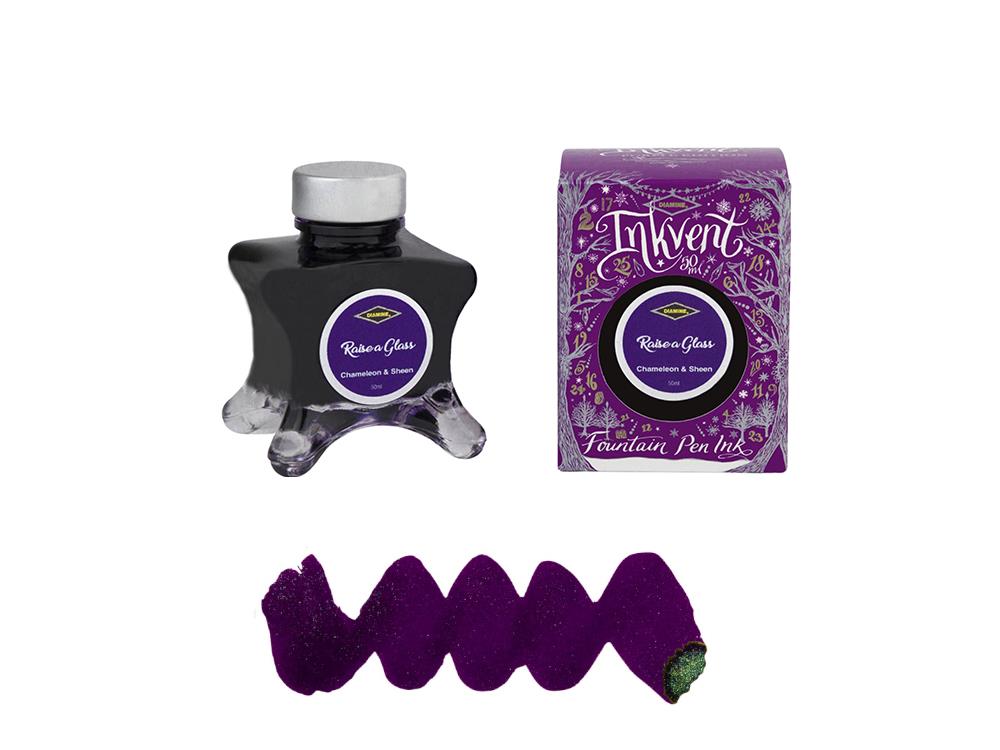 Diamine Raise a Glass Ink Vent Purple Ink Bottle, 50ml, Chamaleon