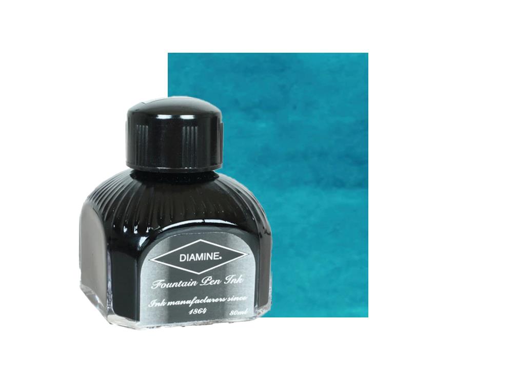 Diamine Ink Bottle Soft Mint, 80ml, Italyan crystal bottle