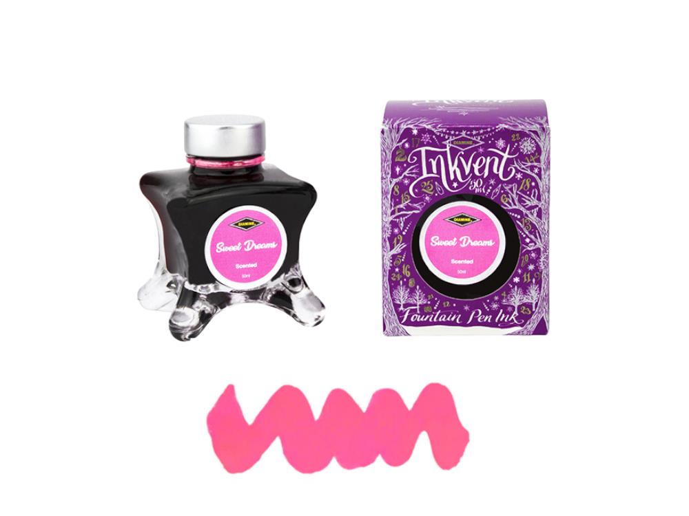 Diamine Sweet Dreams Ink Vent Purple Ink Bottle, 50ml, Scent, Pink